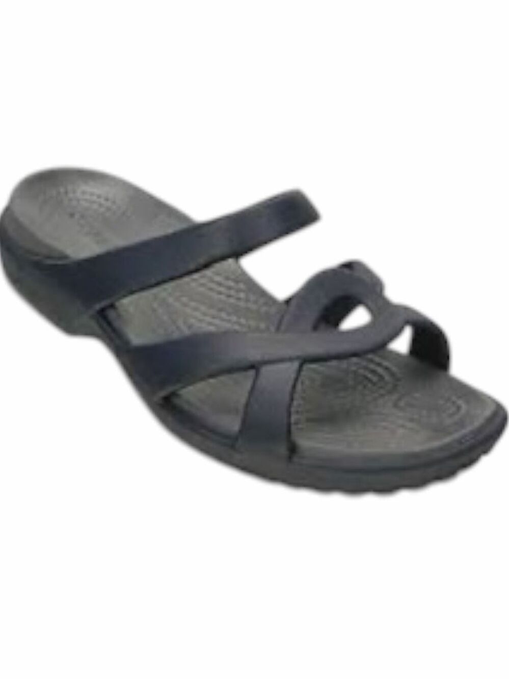 CROCS Women’s Meleen Twist Black Strappy Comfort Sandals Size 8